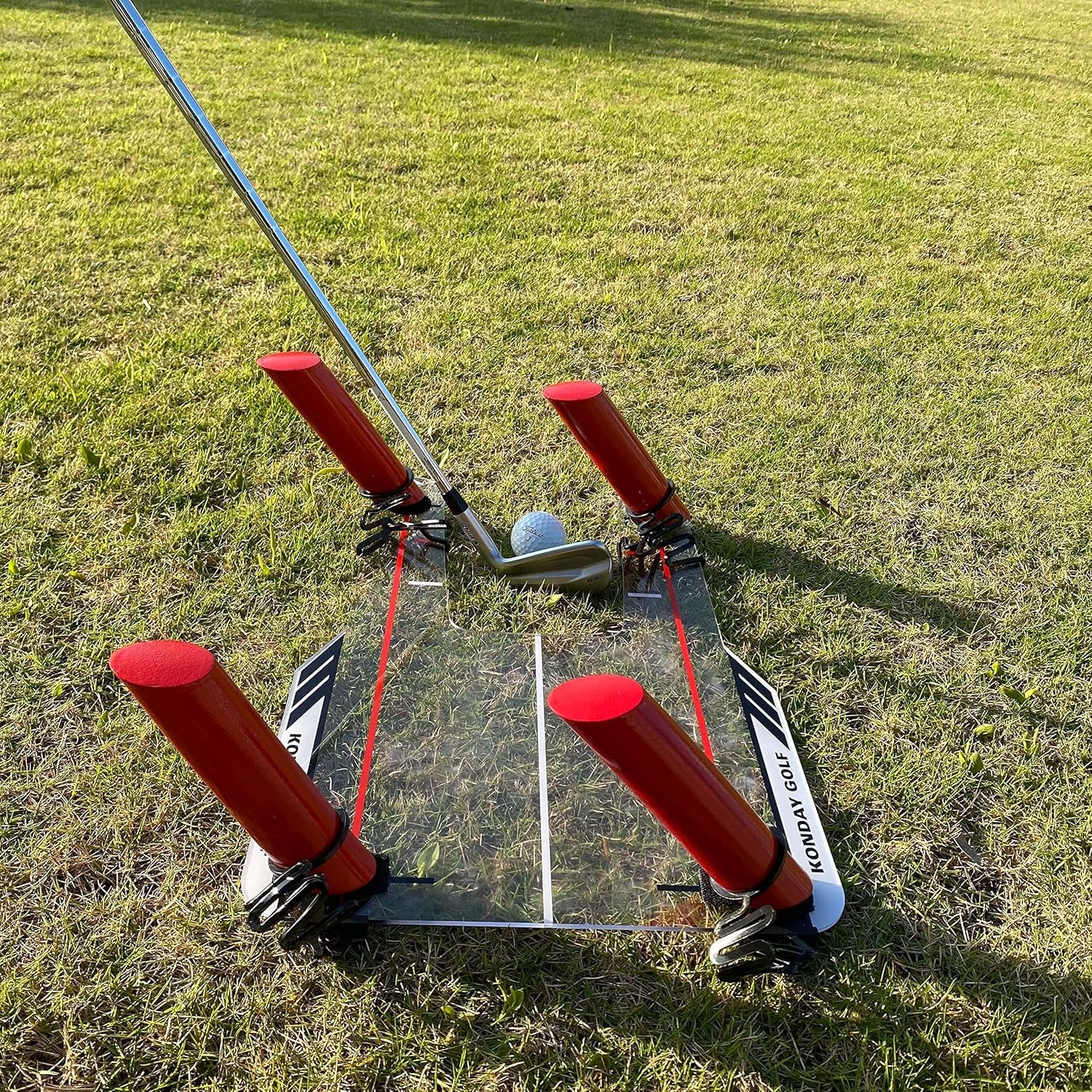 Golf Swing Training Aid Improve Your Swing Rotate and Hit the Golf Ball to Practice Straight Fade and Draw Line