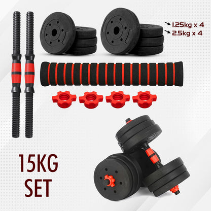 15/20/30/40 Kg Dumbbell Barbell Weight Set Pair Hand Weights Gym Fitness Workout