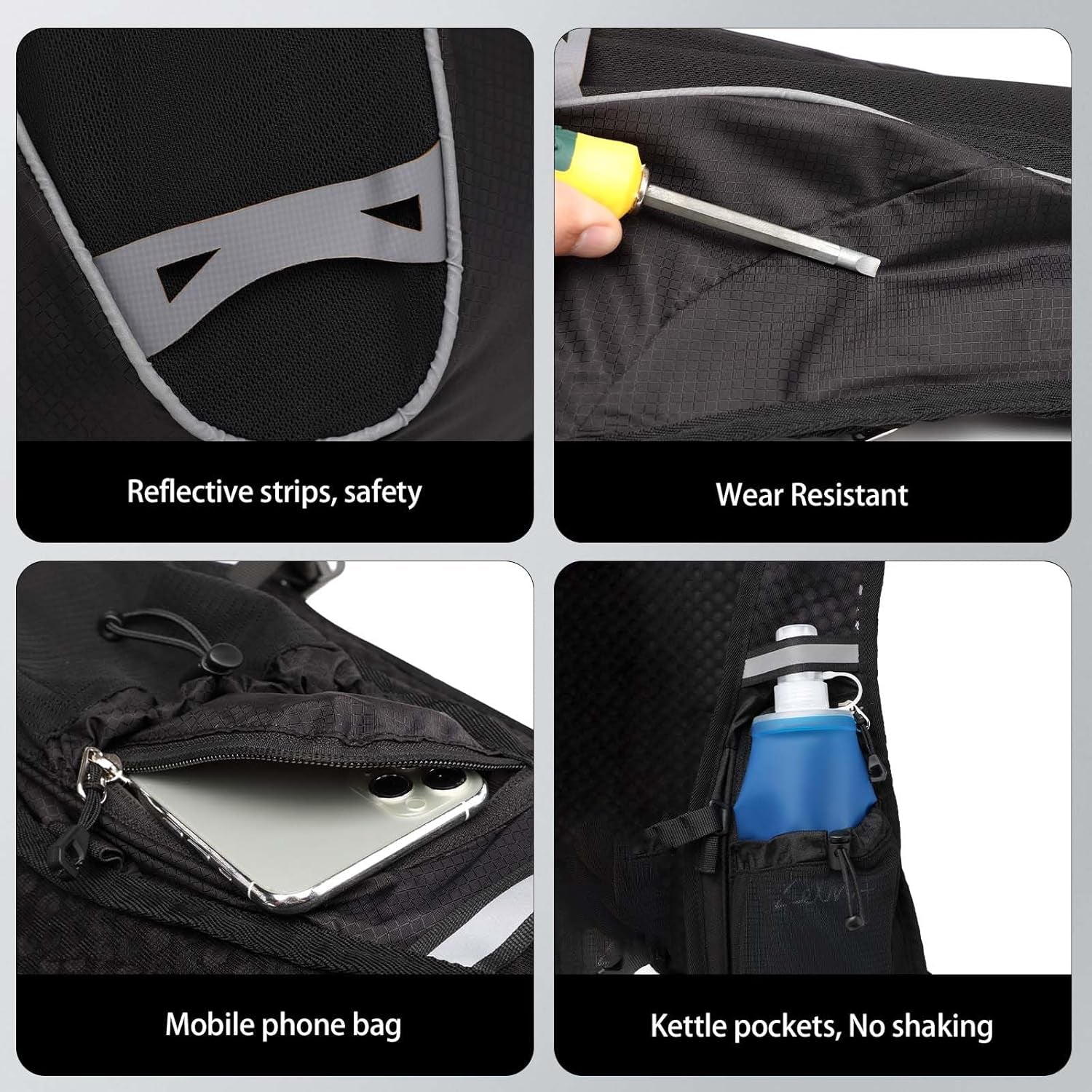 Hydration Backpack with 2L Bladder, Lightweight Running Vest for Cycling, Biking - Men and Women