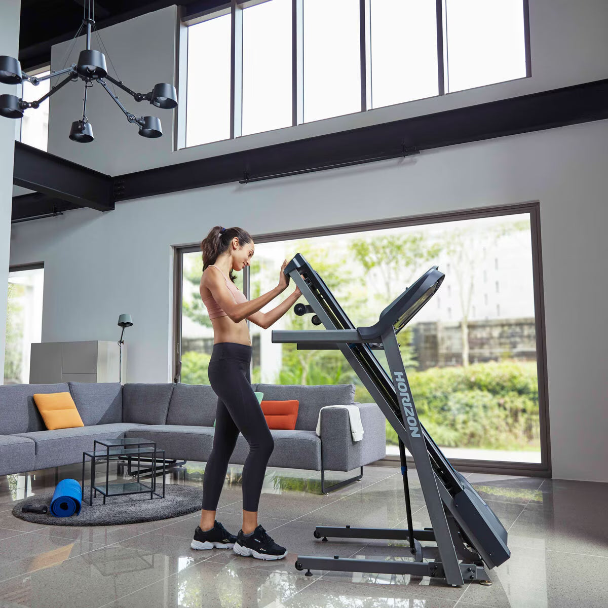 Fitness TR5.0 Atzone Treadmill and Protective Floor Mat