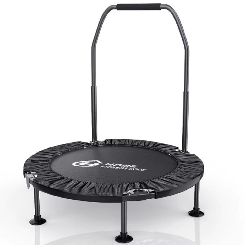 Folding Trampolines Fitness Indoor Exercise Workout Rebounder Sport Trampoline Handle Trampoline for Adults Jumping Training