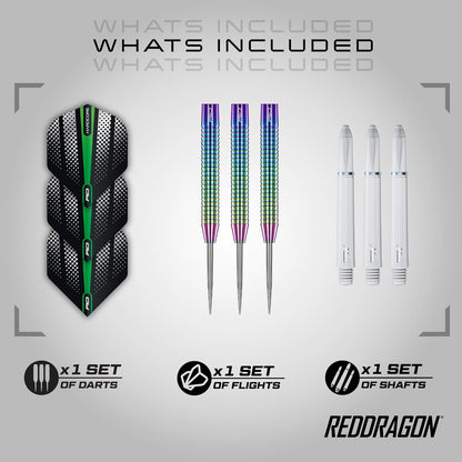 Razor Edge Spectron - Tungsten Professional Steel Darts Set with Flights and Shafts - Available in 20G, 22G, 23G, 24G, 26G